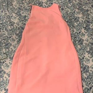 Pink open back dress